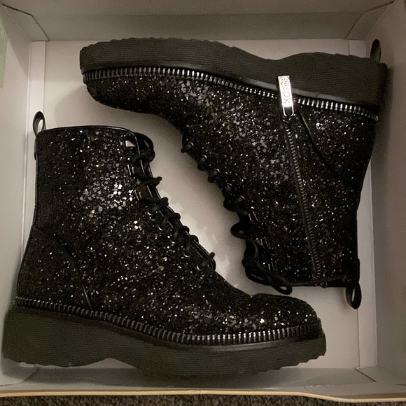 Michael kors Haskell glitter combat boots - Picture 4 of 11